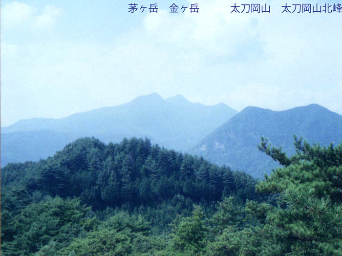 photo：北北西方面に茅ヶ岳が見える：羅漢寺山