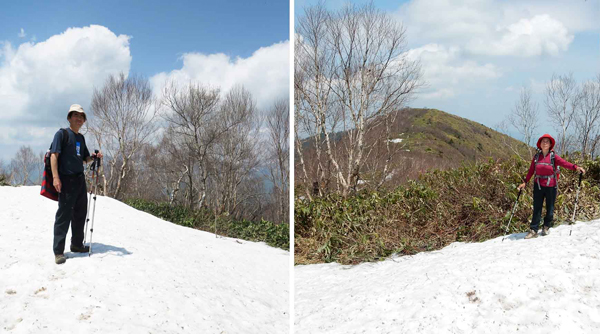 写真・2015年5月　山頂稜線に残る雪