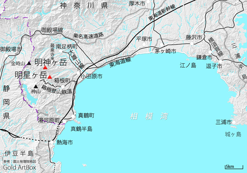 地図：明神ヶ岳
