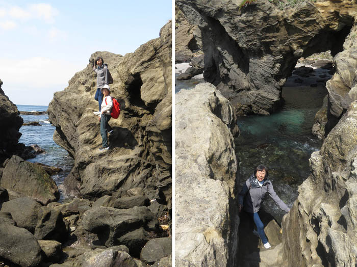 photo：岩を登ったり降りたり：城ヶ島