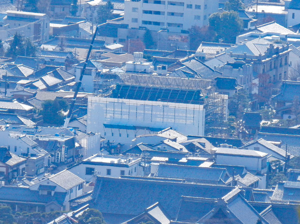 photo・山から見る善光寺仁王門