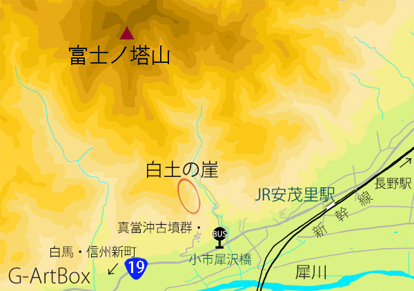 地図・富士ノ塔山山麓