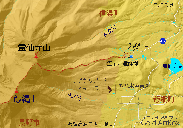 map 霊仙寺山
