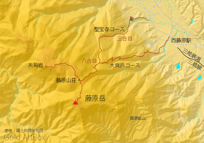 地図　藤原岳