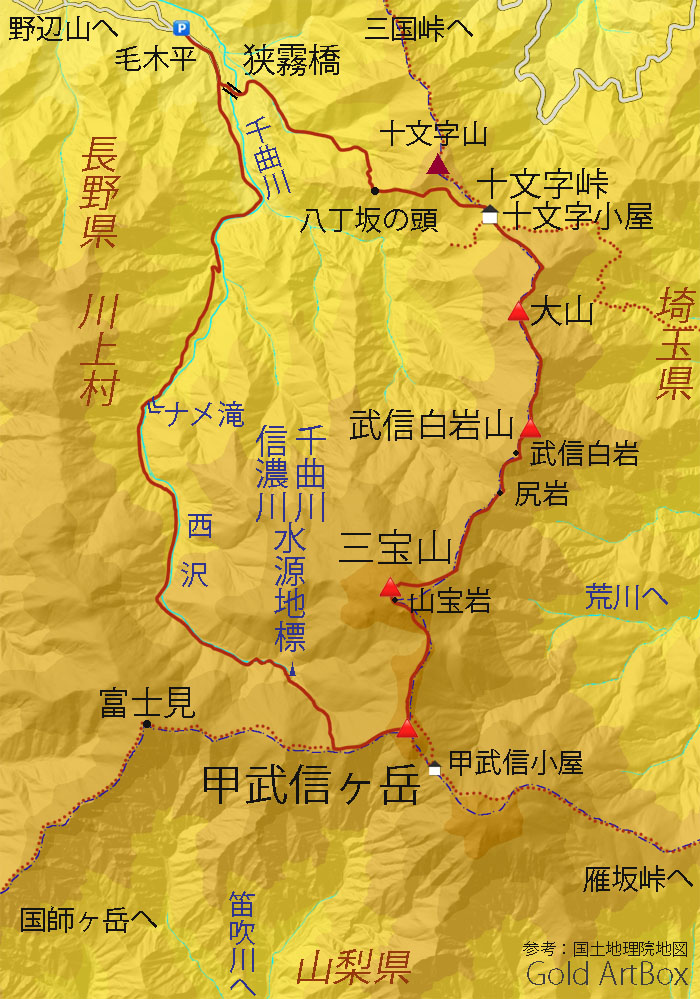 map 甲武信ヶ岳