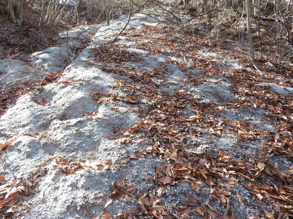photo 砂のような小石の堆積の登山道