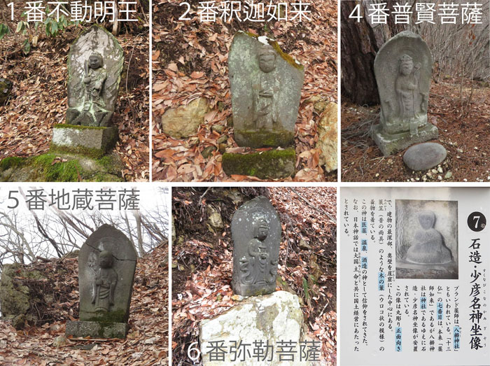 photo １〜７番の仏像