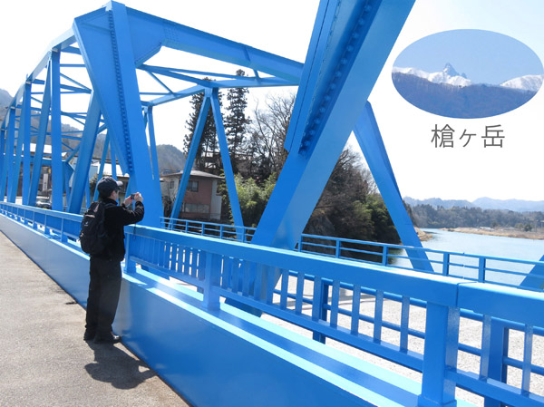 photo 新町橋からアルプスを見る