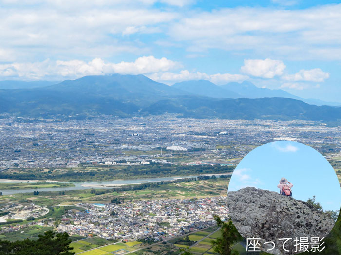 photo：甑岩から飯縄山、黒姫山、妙高山・若穂太郎山
