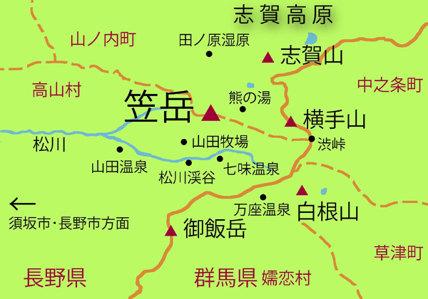 地図・笠岳