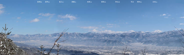 photo：志賀方面の山々　地附山パワーポイントからの展望