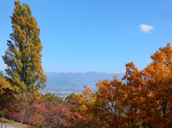 photo：よく見える志賀の山々・紅葉した地附山から
