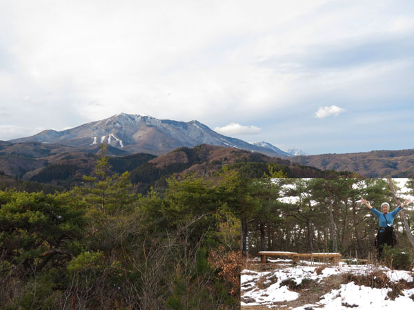 photo：地附山山頂、雪が降った飯縄山