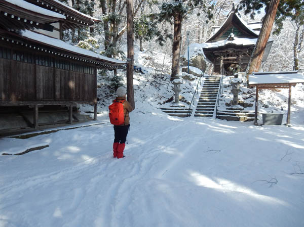 photo：雪の駒弓神社・地附山