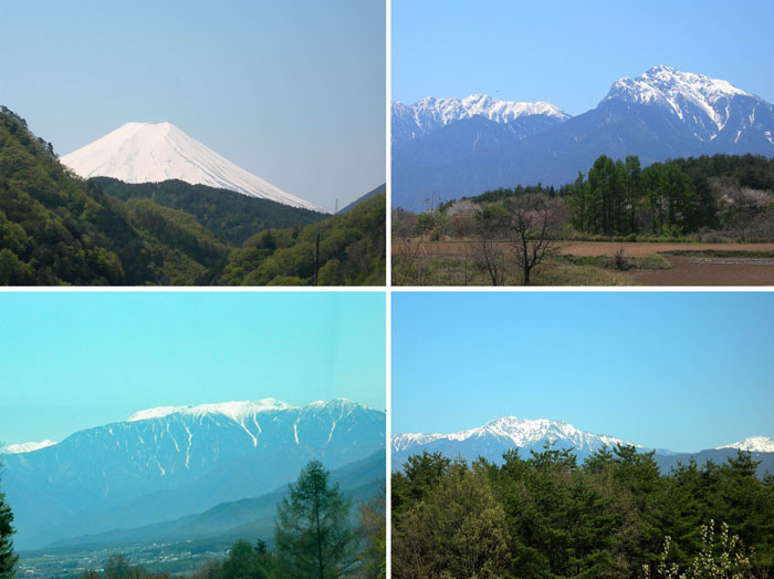 photo：富士山,南アルプス,中央アルプスの山々を見ながら西へ