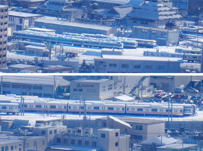 photo：JR長野総合車両センターを見下ろす・地附山