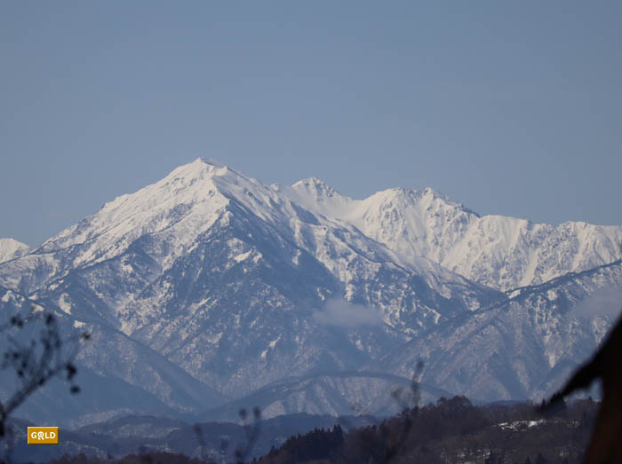 スバリ岳（右）、針木岳（中）、蓮華岳：茶臼山から