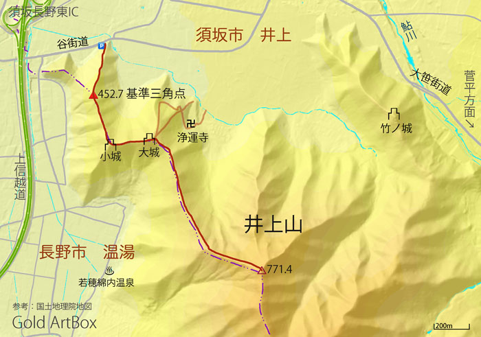 地図：井上山