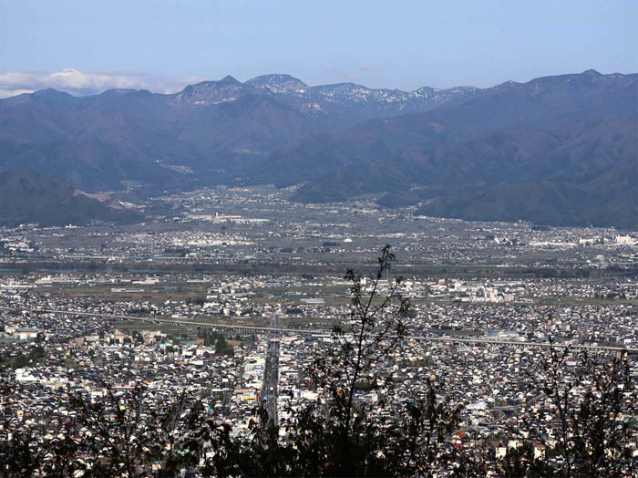 photo：善光寺平と笠岳、横手山、白根山