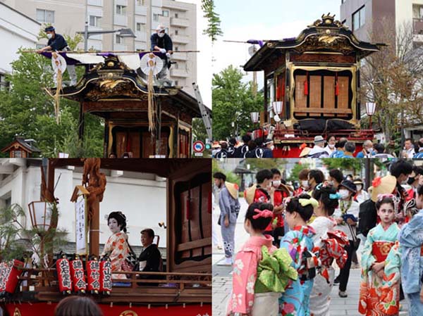 photo：上千歳町屋台と北石堂町屋台：ながの祇園祭