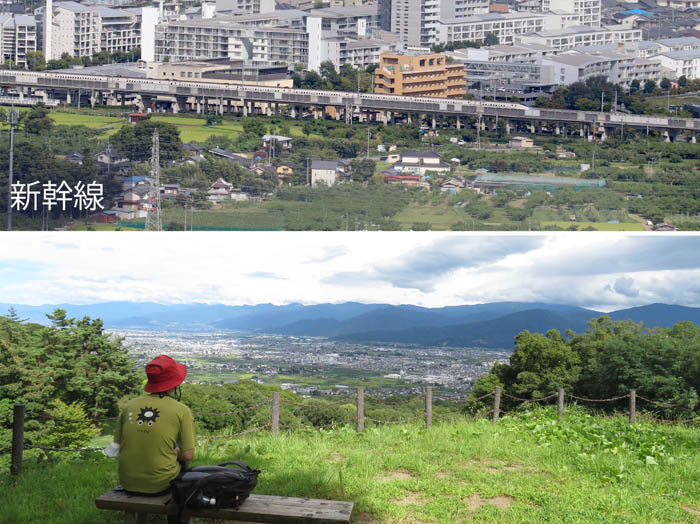 photo：線路を見下ろせる展望台：茶臼山植物園