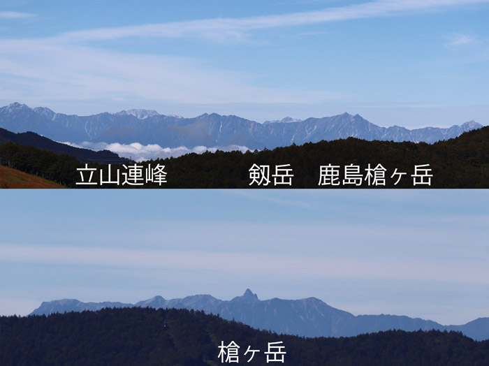 photo：立山,劔,鹿島槍,槍,穂高の山々・菅平高原から