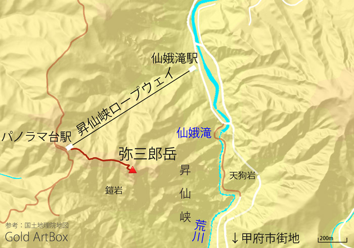 地図：昇仙峡