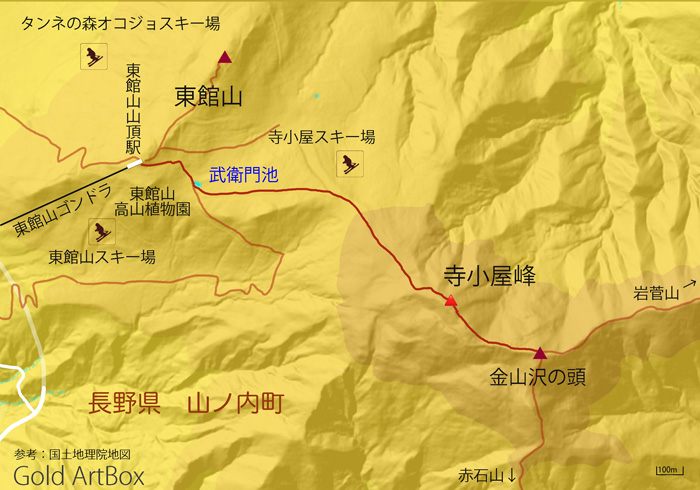 地図：東館山