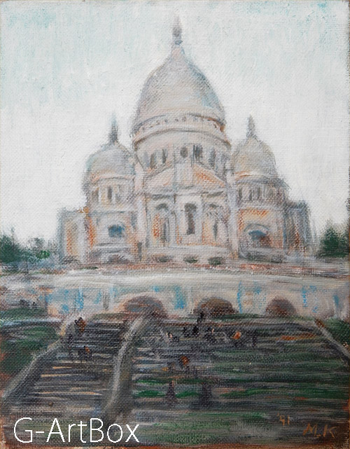 油絵・サクレクール寺院