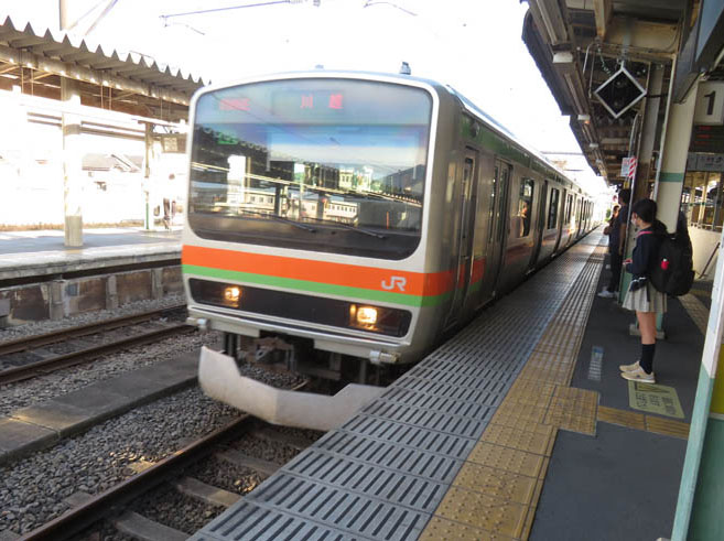 川越線E230系電車：日和田山登山