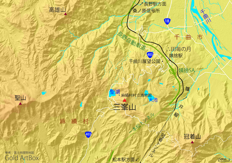 地図：三峯山
