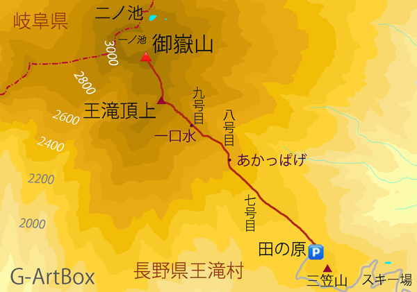 photo・御嶽山地図
