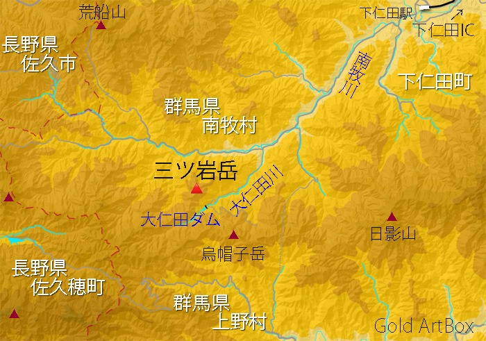 map：三ツ岩岳
