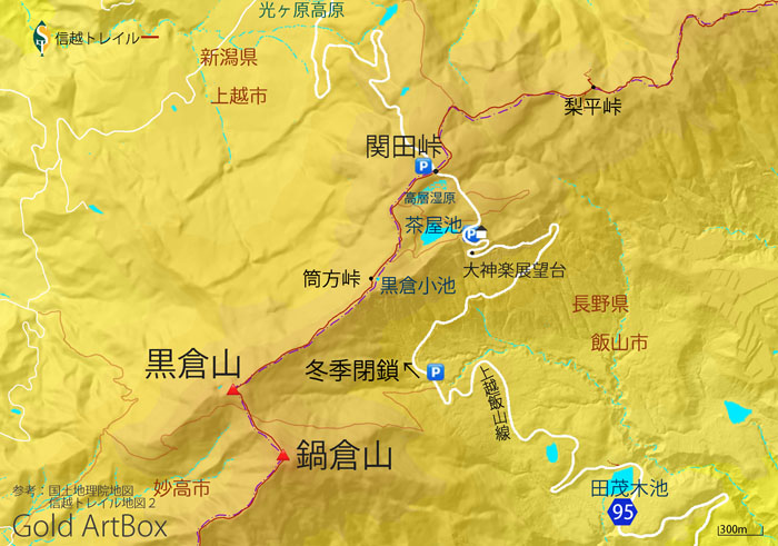地図・鍋倉高原