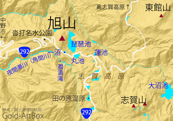 志賀高原旭山地図：志賀高原旭山 