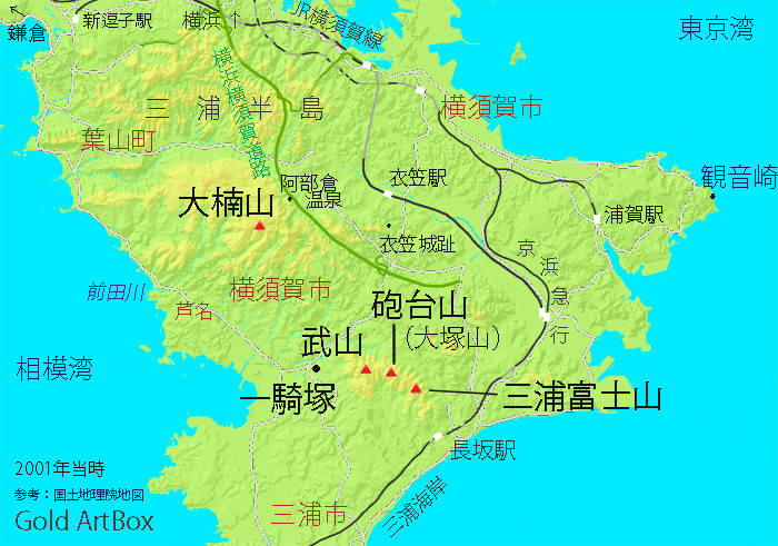 地図 三浦半島