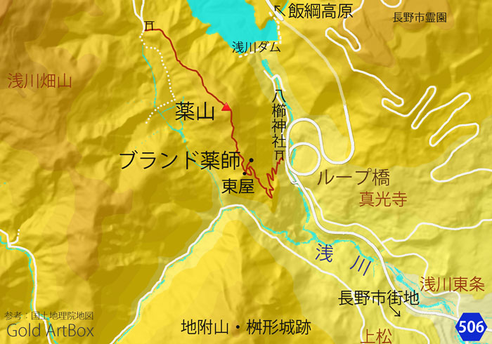 map ブランド薬師周辺