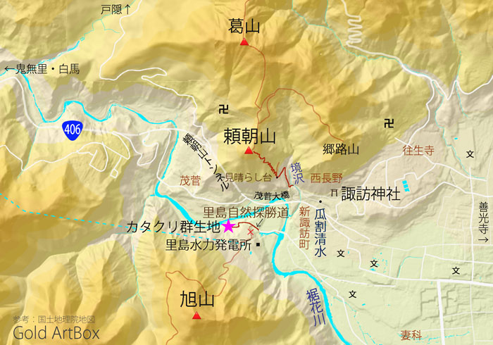 map 頼朝山周辺