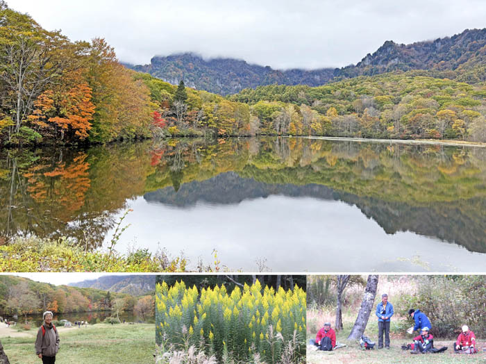 photo9鏡池のほとりでお昼