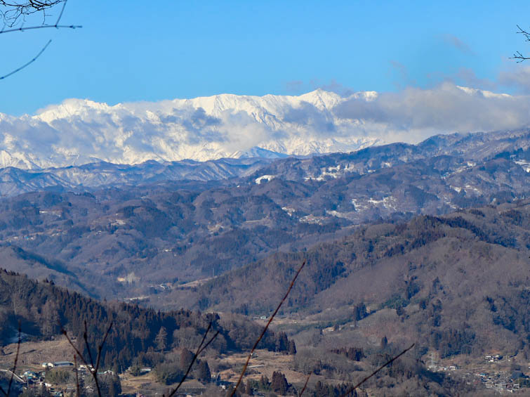 唐松岳（左）から北側白馬三山