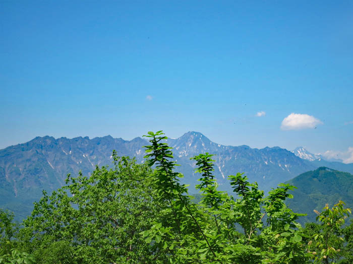 山頂から戸隠方面：虫倉山