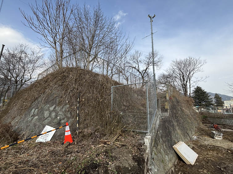 善白鉄道・山王駅の跡