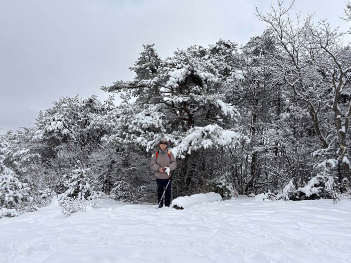 photo雪中登山3/地附山