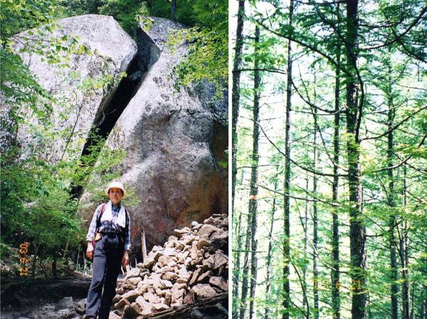 photo：真っ二つに割れた桃太郎岩・瑞牆山
