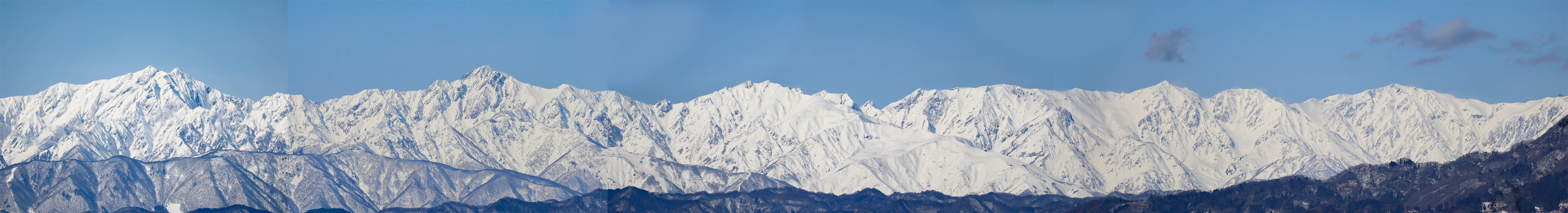 photo：冬の北アルプスの山々　茶臼山からの展望